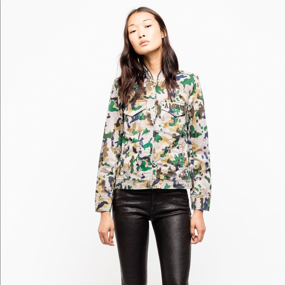 Zadig and Voltaire KAVY CAMOU PARKA Jacket - Picture 2 of 8